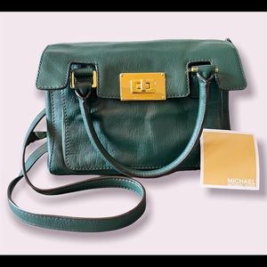 Michael Kors Crossbody Satchel Purse In Color Moss - Gently Used Condition